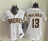 Women's San Diego Padres #13 Manny Machado White Home Limited Stitched Jersey,baseball caps,new era cap wholesale,wholesale hats